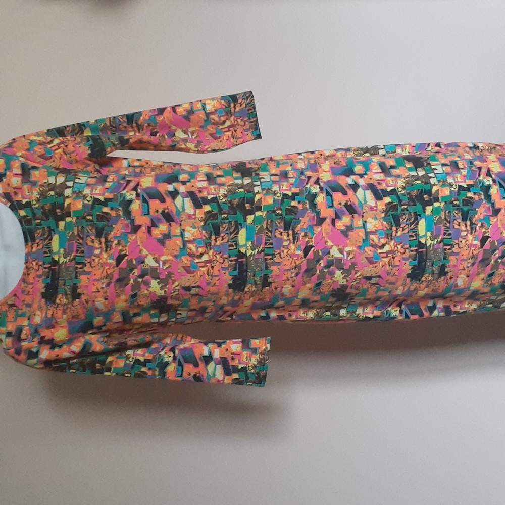 Multicolor Abstract Print Dress Sz M/L